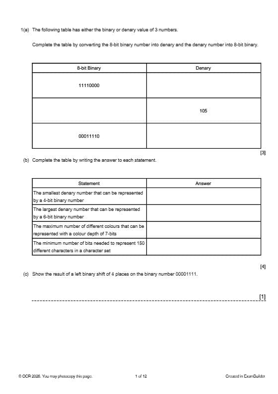 First page of J277/01, Computer systems, June 2024